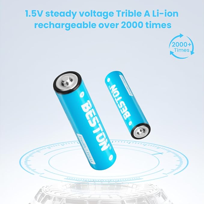 BESTON Rechargeable Lithium AAA Batteries - Image 3