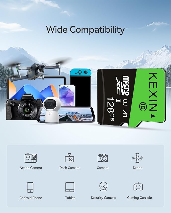 KEXIN 128GB Micro SD Card 3 Pack - Image 2