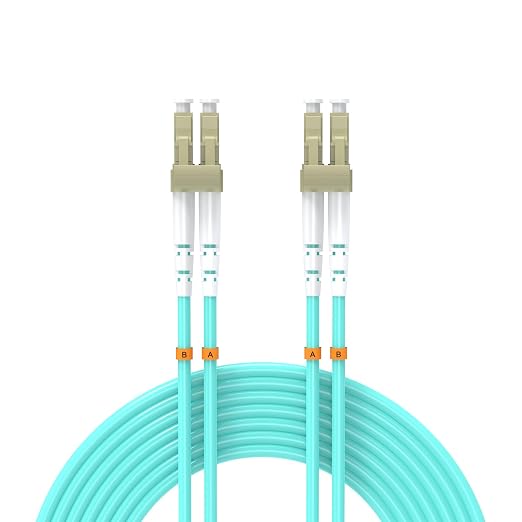 15Meters 50ft LC/UPC-LC/UPC 10GB Multi-Mode Fiber Optic Cable LC to LC OM3 by Buacoz