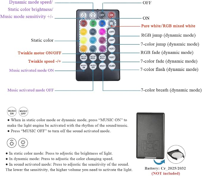 AKEPO RGBW Fiber Optic Lights kit Twinkle+APP Control+Music Effect Star Ceiling - Image 2