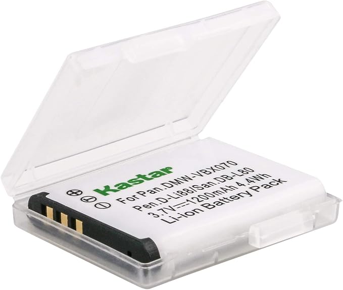 Kastar VBX070 Battery 2 Pack for Pentax D-Li88 Panasonic VW-VBX070 Sanyo DB-L80 - Image 3