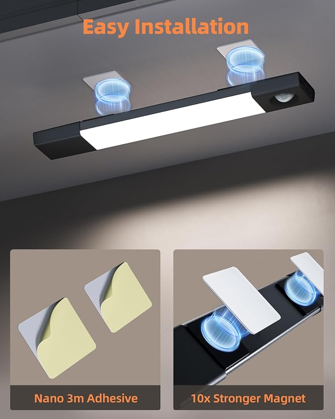EZVALO Under Cabinet Lighting, Wireless Closet Lights, 30 LED Rechargeable - Image 6