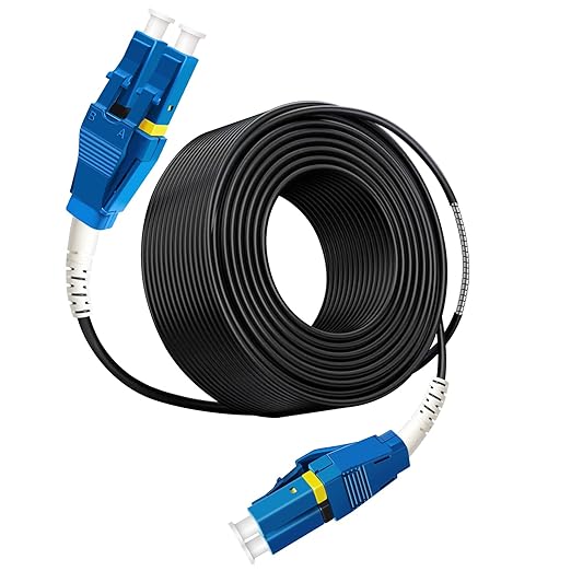 100 Feet Uniboot LC to LC Outdoor Armored Fiber Patch Cable, Low Friction by Bangun