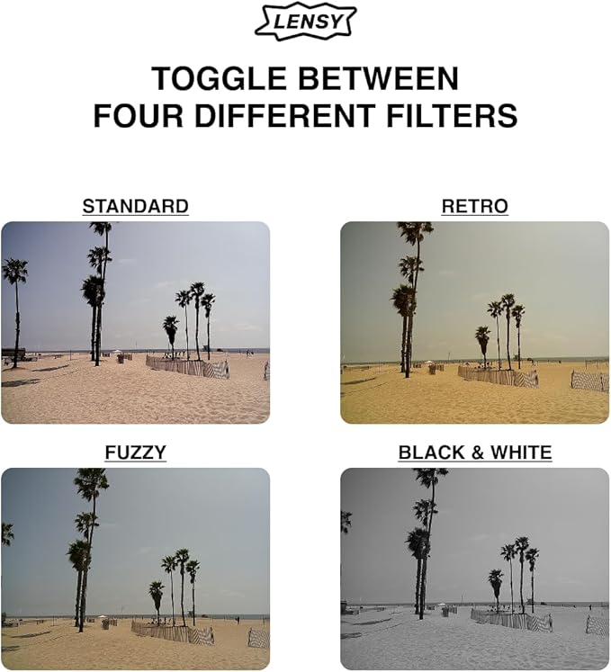 LENSY Screen Free Digital Camera | Four Built in Filters | Rechargeable - Image 4