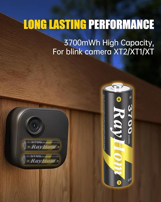 4 Pack AA Lithium Rechargeable Batteries, 3700mWh High Capacity, 1.5V Constant - Image 2