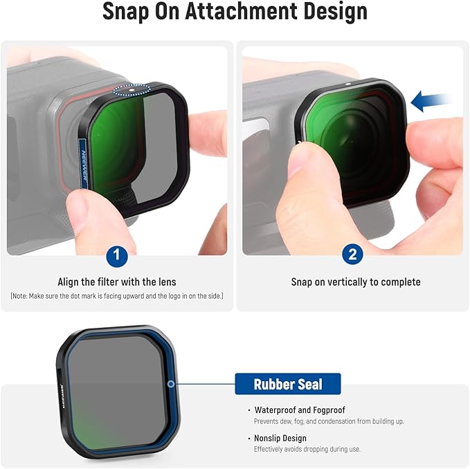 NEEWER 4 Pack ND & Polarizer Filter Set Compatible - Image 7