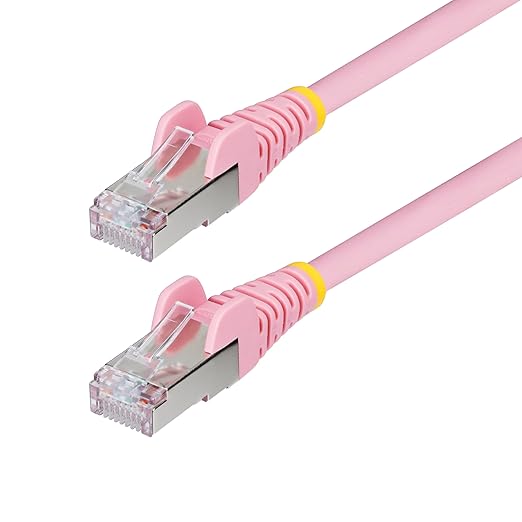 StarTech.com 1ft Pink CAT6a Ethernet Cable, Snagless RJ45, 100W PoE++, 27AWG by StarTech