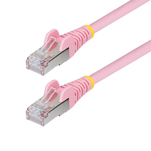 StarTech.com 6in Pink CAT6a Ethernet Cable, Snagless RJ45, 100W PoE++, 27AWG by StarTech