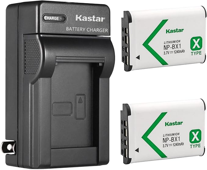 Kastar 2-Pack NP-BX1 Battery and AC Wall Charger Replacement by Kastar