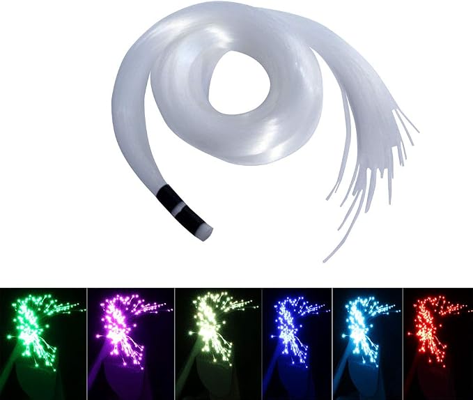 AKEPO PMMA END Glow Fiber Optic Light Cable 100pcs Ф0.03in 6.5ft/2m by AKEPO