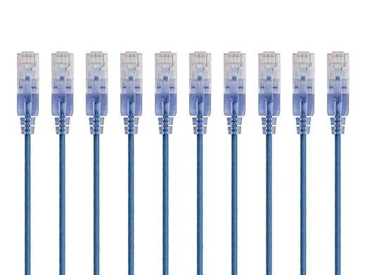 Monoprice - 133267 SlimRun Cat6A Ethernet Patch Cable - Snagless RJ45 UTP Pure - Image 2