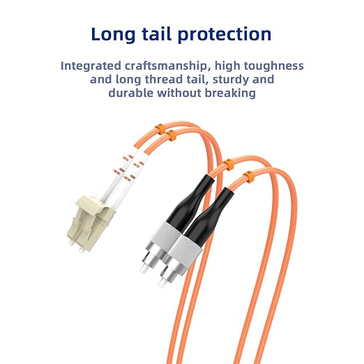 OM1 LC to FC Fiber Patch Cable, 1.5M/4.9FT Fiber Optic Jumper, 10GB Multimode - Image 5
