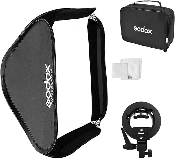 Godox 24" x 24" Softbox with S-Type Bowens Mount Bracket Flash Holder Kit by GODOX