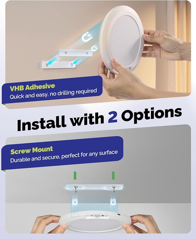 4PCs 10, 000mAh Rechargeable Ceiling Light - Image 6