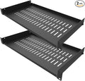 2 Pack of 1U Disassembled Vented Cantilever Server Rack Mount Shelf 10" Deep by JINGCHENGMEI