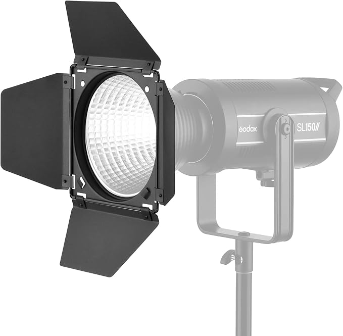 Godox BD-04 Barn Door & Honeycomb Grid &4 Color Gel Filters Compatible - Image 4