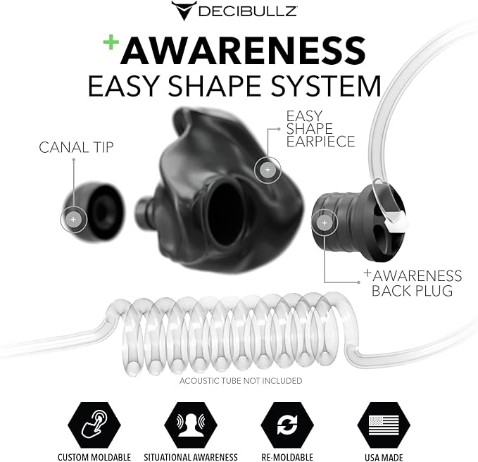 Decibullz Custom Moulded Security Two-Way Radio Surveillance Earpiece Set - Image 3