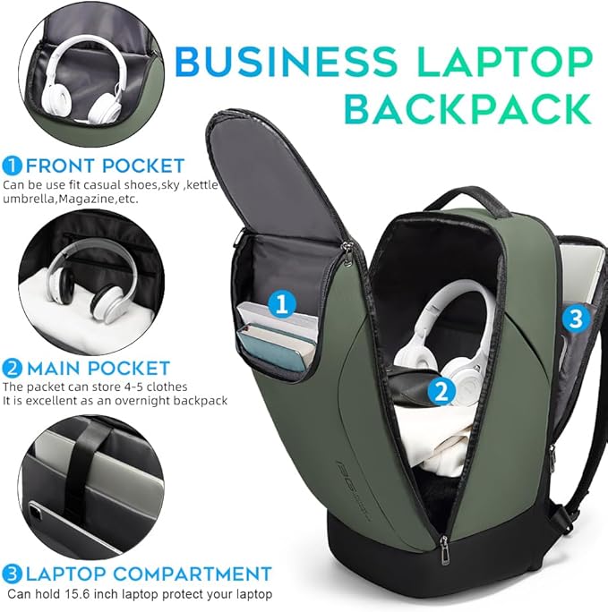 BANGE Business Commute Backpack Waterproof fit 15.6 Inch adopt in Commute - Image 3