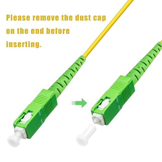20 Meters SC/APC to SC/APC Fiber Optic Internet Cable, Single Mode Fiber Patch - Image 5