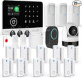 Home Alarm System with Camera, 23 Pieces Wireless WiFi/GSM SMS Home Security by Unknown