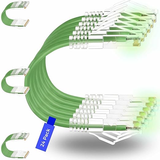 Rapink Patch Cables Cat6/ Cat6a 5ft Slim, Cat6a Ethernet Patch Cable 50G Support by Rapink