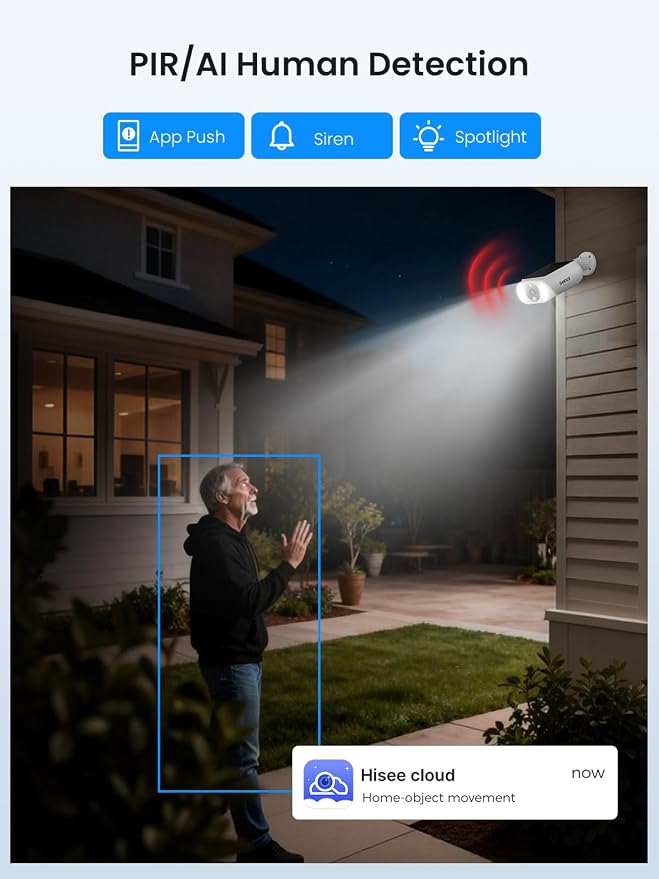Solar Security Cameras Wireless Outdoor 4 Cam Kit Expadable to 10H, No - Image 7