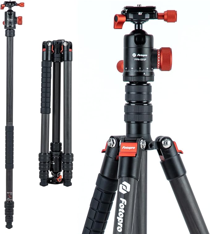 Fotopro 73" Carbon Fiber Tripod by Fotopro