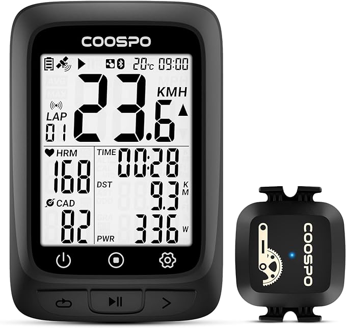 COOSPO Bike Computer GPS Wireless, ANT+ Cycling Computer GPS by COOSPO