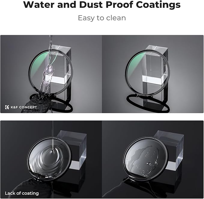 K&F CONCEPT 46mm MC UV Protection Filter Shockproof Tempered Optical Glass - Image 6
