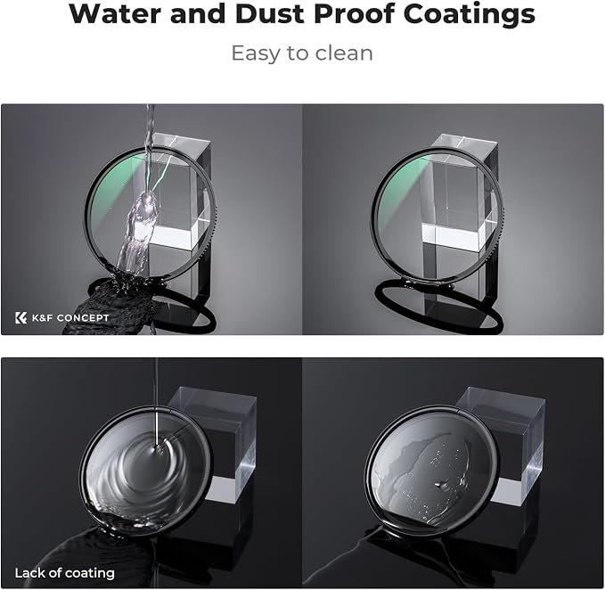 K&F CONCEPT 37mm MC UV Protection Filter Shockproof Tempered Optical Glass - Image 6