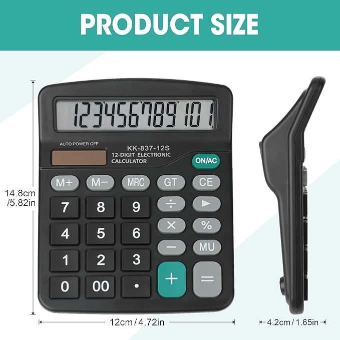 30 Pack Calculator Bulk, 12 Digits Calculators Desktop - Image 5