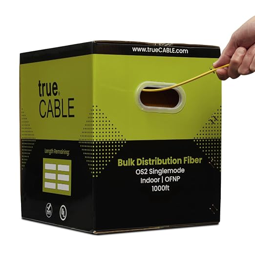 TRUE CABLE 6 Strand Fiber Indoor Distribution Cable, 1000 Feet, OS2 Single Mode - Image 2