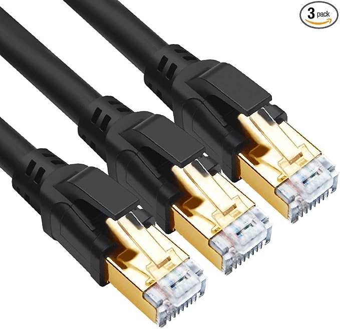Yauhody CAT 8 Ethernet Cable, 3ft Ultra High Speed 40Gbps 2000MHz SFTP CAT8 by Yauhody