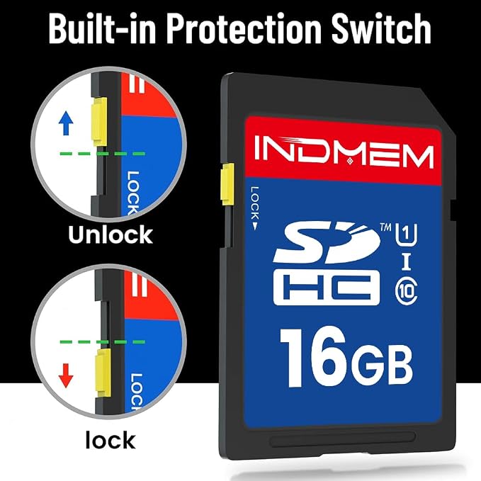 16GB SD Card, 5 Pack SDHC Memory Cards UHS-I U1 Class 10 High-Speed Full HD - Image 7