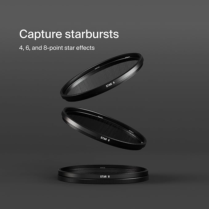 Urth 72mm 3-in-1 Star Lens Filter Kit — 4, 8 Point Starburst Effects - Image 2