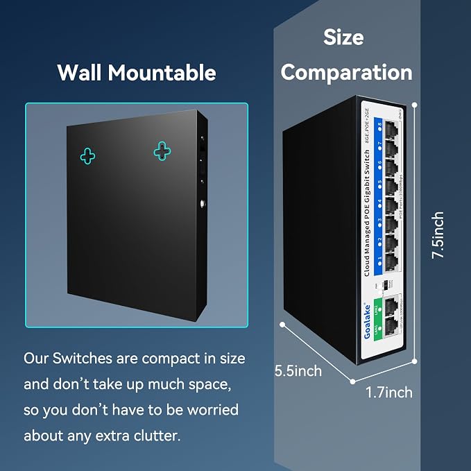 Goalake 8 Ports Gigabit PoE Switch - Image 8
