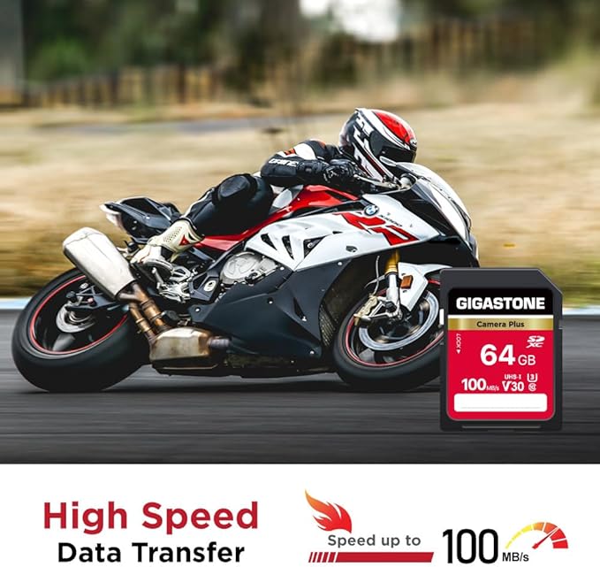 GIGASTONE 64GB SD Card, Camera Plus, UHS-I U3 Class 10 SDXC Memory Card Full HD - Image 3