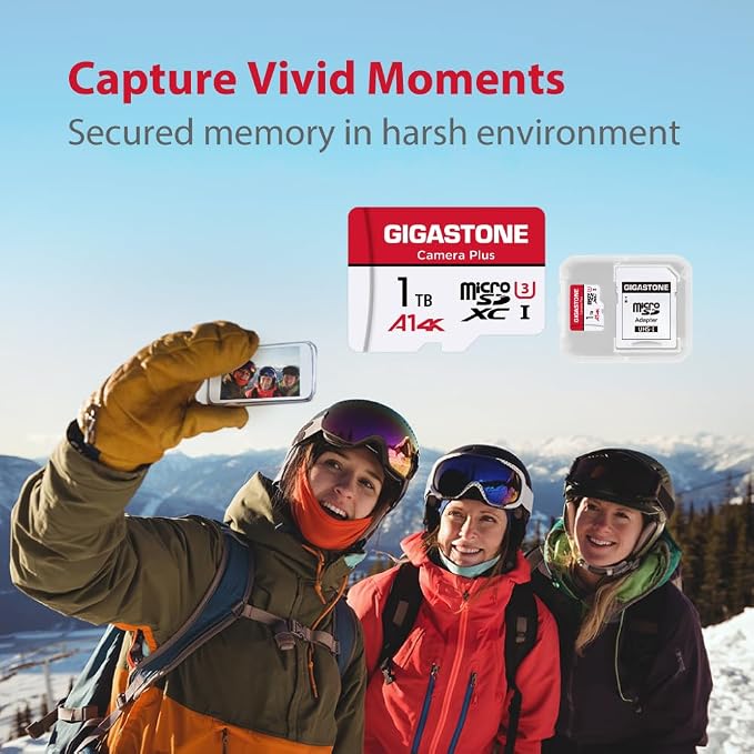 GIGASTONE 1TB Micro SD Card, Camera Plus, Action Camera, A1 Run App - Image 5