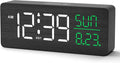 Peakeep Wooden Digital Alarm Clock Large Display, Textured Decoration by PEAKEEP