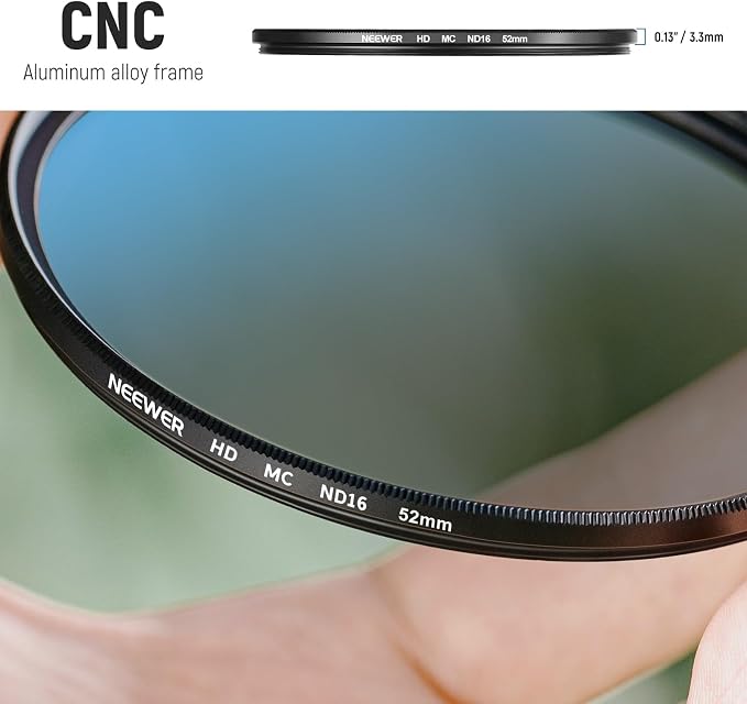 Neewer 52mm ND Lens Filter Set, ND16/ND32/ND64/ND1000, Lens Cleaning Pen - Image 5