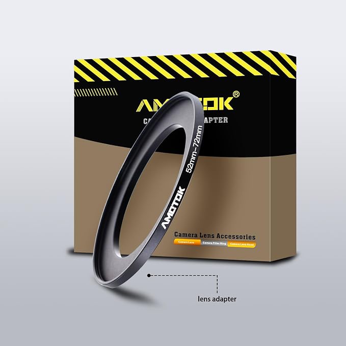 52mm Lens to 72mm Camera Filters Ring Compatible All 52mm Camera Lenses to 72mm by AMOTOK