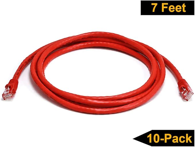 iMBAPrice - 10ft Cat5e Network Ethernet Patch Cable - Red - Image 4