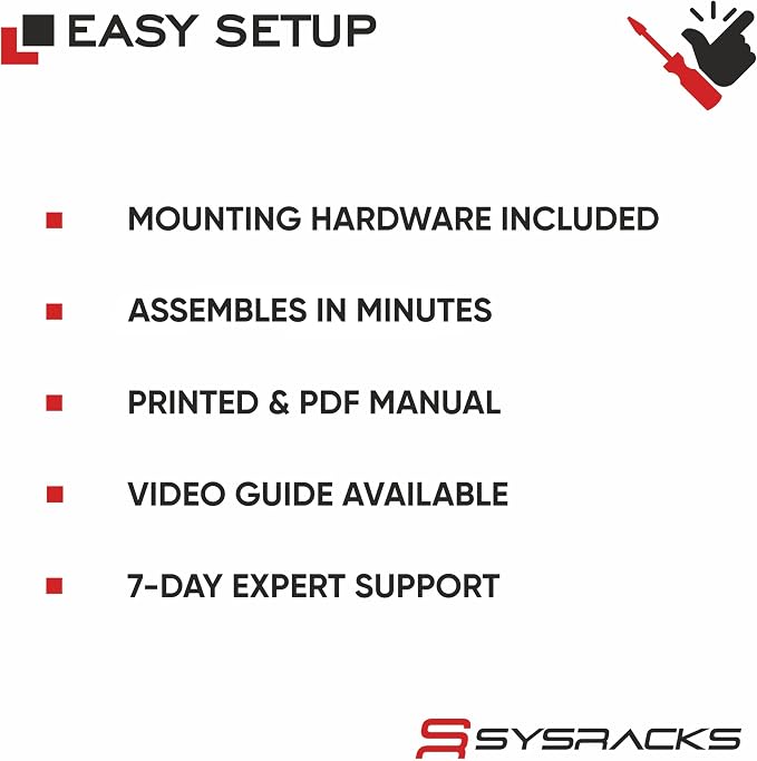 6U Wall Mount Server Rack Cabinet 24” Deep, 19” Network & AV Enclosure - Image 7