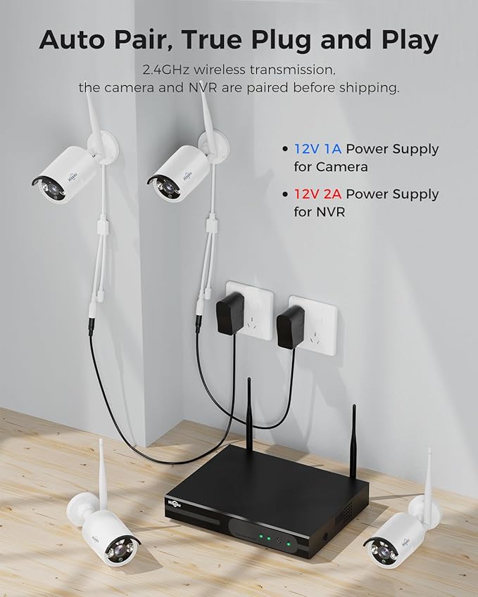 Hiseeu Home Security Camera System, No Subscription, 4K NVR - Image 2