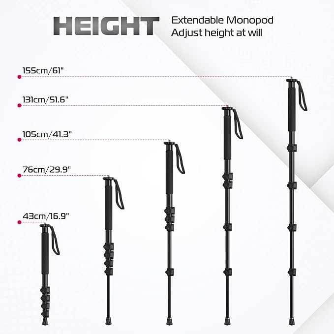 ULANZI TB12 Camera Monopod, Lightweight & Portable Camera Accessories, - Image 3