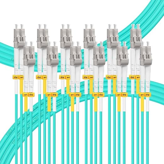 FLYPROFiber- 2M-6Pack LC to LC Fiber Patch Cable OM4 Multimode, MM Multi Mode by FLYPROFiber