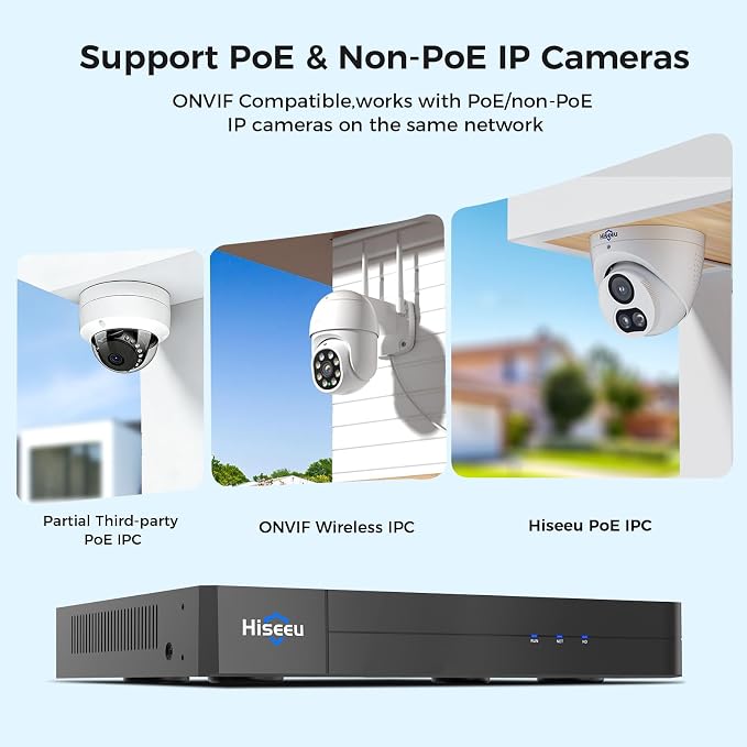 【16 channel Extendable】Hiseeu 8 Port 4K PoE Network Video Recorder NVR - Image 3