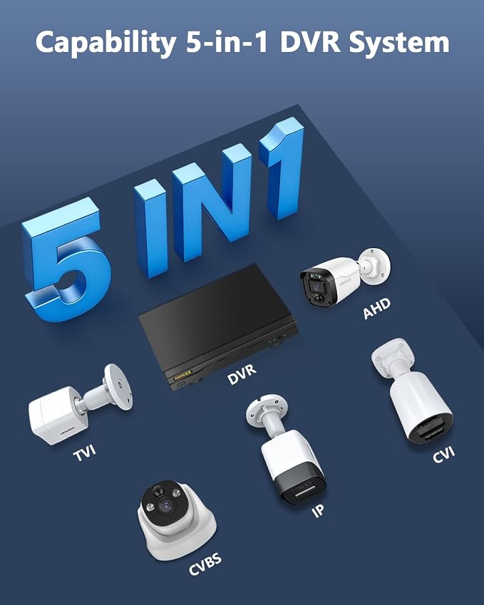 5MP Wired Security Camera System Outdoor, 8CH DVR - Image 7