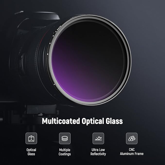 NEEWER 67mm Variable ND Filter, True Color & Hard Stop, 3-11 Stops Adjustable - Image 5