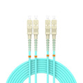 Fiber Patch Cable 4ft/1meters SC/UPC to SC/UPC OM3 10Gb/Gigabit MultiMode by Buacoz